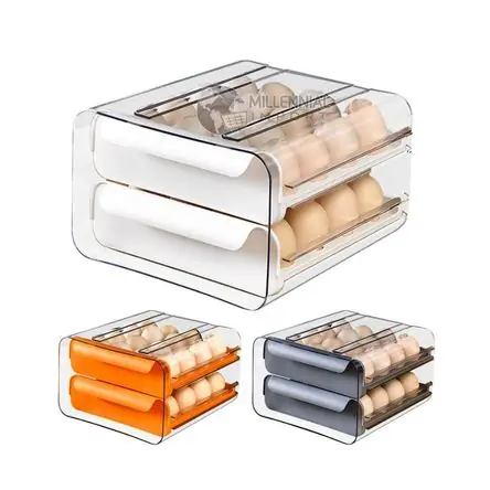 Non Perdere Organizador Contenedor Porta Huevos De Acrílico 2 Niveles Multicolor