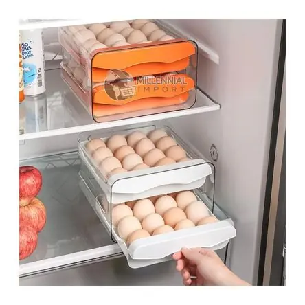 Nuova Collezione Porta Huevos De Acrílico 2 Niveles Organizador para Cocina Multicolor