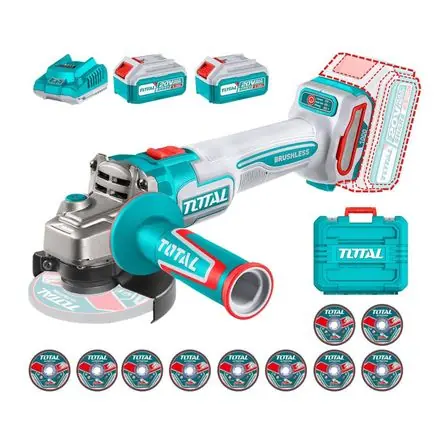 Amoladora 4 20v 2 Baterias 4ah y Cargador Total tagli271532 Scelto Dai Clienti