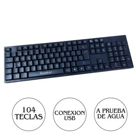 Teclado Bosston K830 Alámbrico USB Negro Offerta Speciale