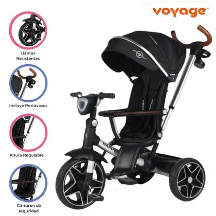 Promozione Esclusiva Triciclo Guiador Reversible 360° «HARDY» Black