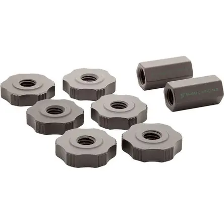 9.SOLUTIONS Mini Set de Tuercas para Rigging - 2x Tuercas Largas, 6x Tuercas de Dedo, Rosca de 3/8 Miglior Prezzo