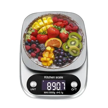 Balanza Digital Gramera Cocina 5kg con Plataforma de Acero Inoxidable Spedizione Espresso