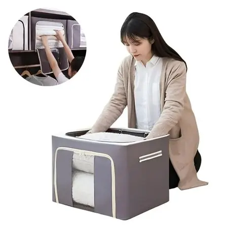 Must-Have Cesta Organizador Multiuso Plegable Para Sábanas Lugo Gris 236GR02