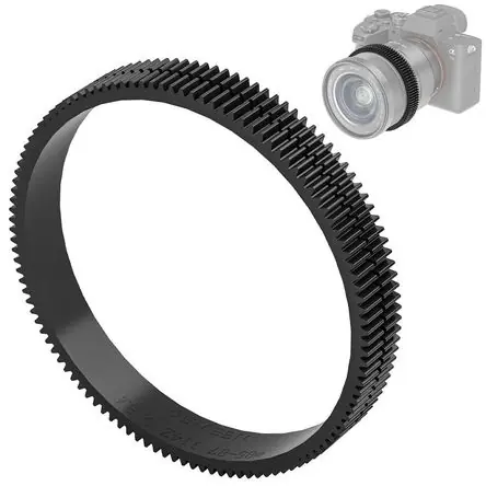 Anillo de Enfoque Neewer Sin Costuras para Follow Focus (62.5 a 64.5mm) - Engranaje MOD 0.8, Soporte Soddisfatti O Rimborsati