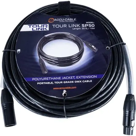Spedizione Gratuita American DJ Tour Link 5P50 Cable DMX Profesional de 5 Pines (50') - Rendimiento y Durabilidad Inigua