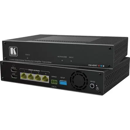 Amplificador de Distribución HDMI Kramer VM-4DKT 1x4 4K60 4:4:4 con Extensor de 1 a 4, Alcance de ha Prezzo Basso