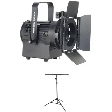 American DJ Solo Stream PAK - Luces Fresnel LED Blanco Cálido y Soporte de Luz con T-Bar Alta Qualità