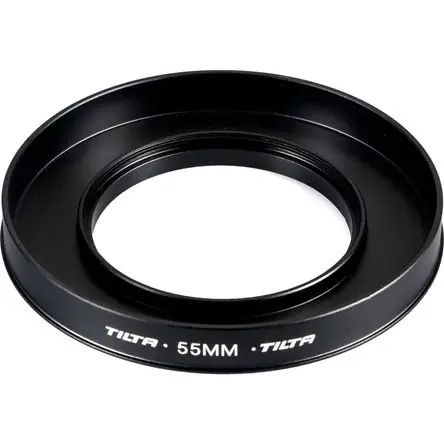 Ultima Occasione Anillo Adaptador Tilta de 55mm para Caja de Matte Mini con Rosca para Filtros y Fabricado en Alumini