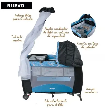 Promozione Cuna Corral Mecedora Sally 716-1A Azul