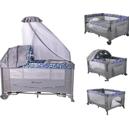 All’Ingrosso Cuna Corral Mecedora para Bebe Ebaby Funcion Colecho Azul