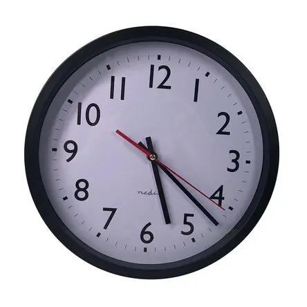 Alta Qualità Reloj de pared metal Vidrio 30.5cm Día Orange