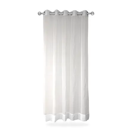 Cortina con ojalillo de aluminio Tul Listado Orange In Voga