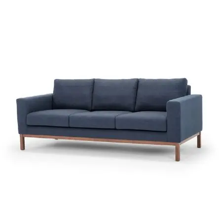 Autentico Sofá Plazzi 3 Cuerpos Azul Cobalto Deluxe