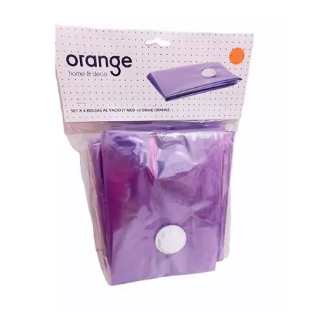 Ordina Subito Set x 4 bolsas al vacío 1 mediana + 3 grandes Orange 50x70cm