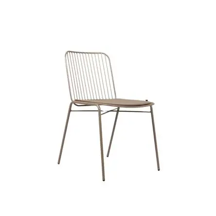 Silla Comedor de Metal Dak Beige Subito Disponibile