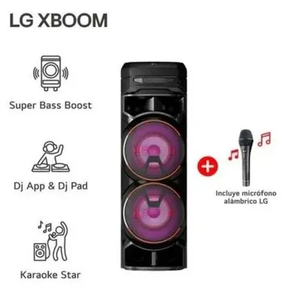 Torre de Sonido LG XBOOM RNC9 Multi-Bluetooth Karaoke Star Autentico