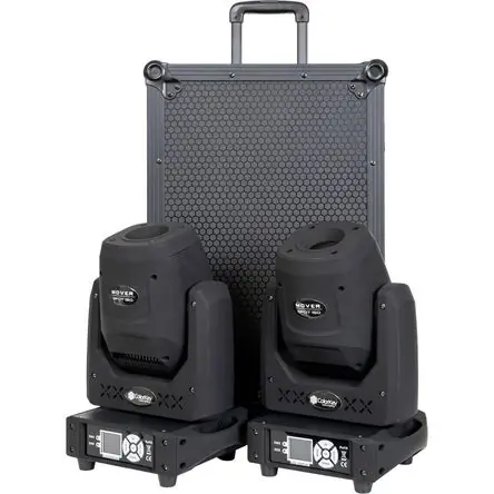 Saldi ColorKey Mover Spot 150 Bundle con Trolley (Paquete de 2, Todo Negro) - Luz LED Móvil Multicolor par