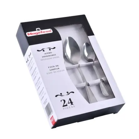 Artigianale Set De Cubiertos Acero Inoxidable 24 Pzs Bari Magefesa