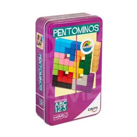 Pentominos Cayro De Madera En Caja De Metal Pagamento Sicuro