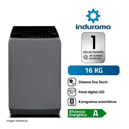 Artigianale Lavadora Indurama 16 kg Carga Superior LRI-16DGR Gris Oscuro