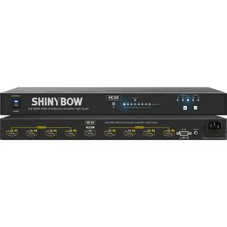 Amplificador de Distribución HDMI Shinybow SB-5658K 1 x 8 4K2K con Escalador (1 RU) Offerta Speciale