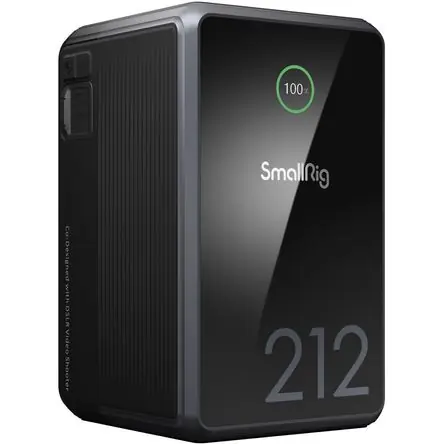 Batería Mini V-Mount SmallRig x Caleb Pike VB212 de 212Wh con Carga Rápida USB-C y Salidas D-Tap Artigianale