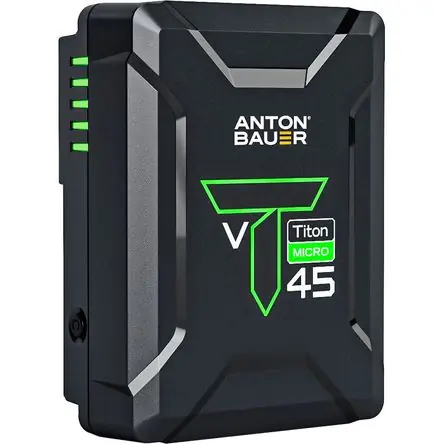 In Voga Batería de Litio-Ion 45Wh Anton/Bauer Titon Micro 45 V-Mount - Soporta hasta 8A, Medidor LCD y Puert