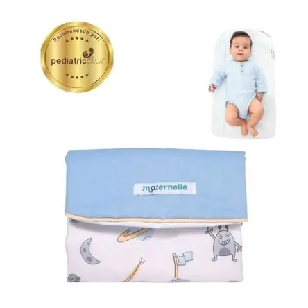 Cambiador Portatil Maternelle Celeste Espacial - Comodidad y Practicidad para el uso del Bebé Autentico