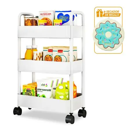 Nuovo Arrivo Organizador con Ruedas 3 Niv BL JK3 Y Toalla de Mano SM6 de Regalo