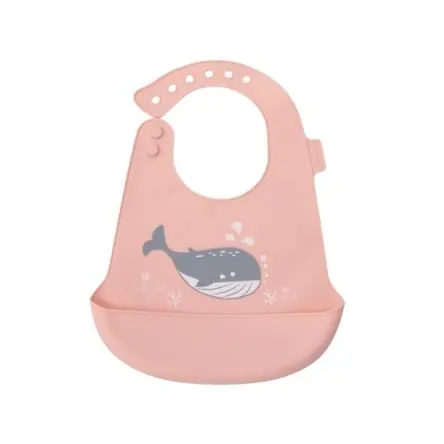 Prezzo Di Fabbrica Babero Maternelle con Bolsillo de Silicona Ballenita para Bebés y Niños Melón