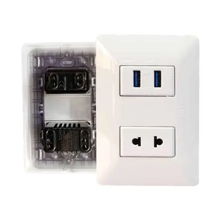 Ultima Occasione Tomacorriente Mixto Universal + 2 Entradas USB Con Proteccion
