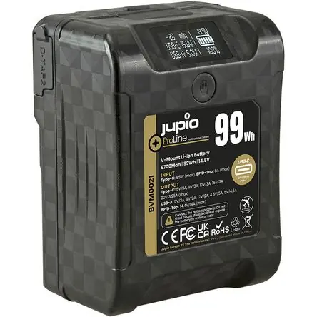 Batería Jupio ProLine Extreme 99Wh con Puerto USB-C PD (Montaje en V) - 14.8V, 6700mAh, 65W PD, Sali Acquista Ora