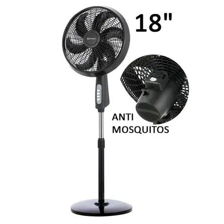 Ventilador Pedestal Imaco 18? 85W Negro FSM7518MK Popolare