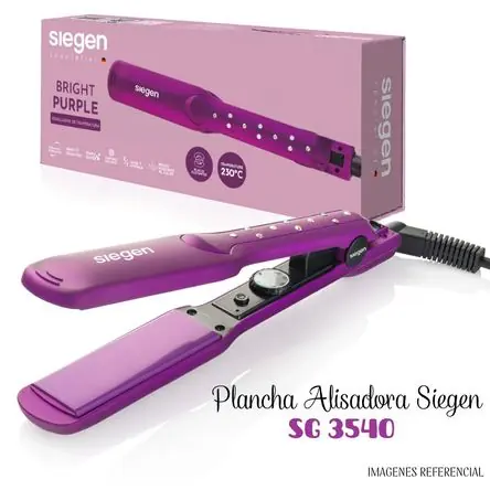 Plancha Alisadora Siegen SG 3540 con Estuche Certificato