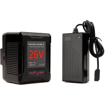 Batería de Litio IndiPRO Tools Micro-Series 26V 260Wh con Cargador D-Tap Pro (Montura Dorada) - 15A, Nuova Collezione