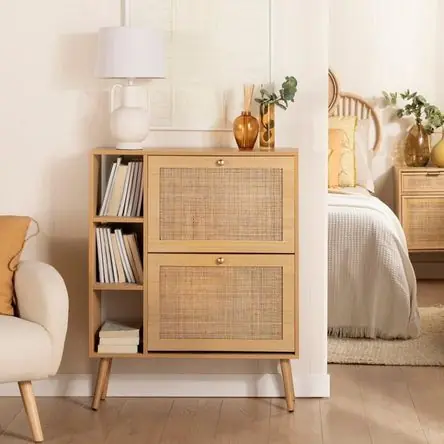 Ultima Occasione Zapatera Moderna con Estantes Iván Marrón Claro R&R MUEBLES