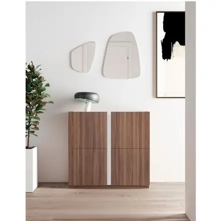 Garanzia Inclusa Zapatera Recibidor Moderno Godoy Marrón/Blanco R&R MUEBLES
