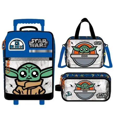 Pack Escolar Maleta Oficio Premium Disney Baby Yoda Azul Artigianale