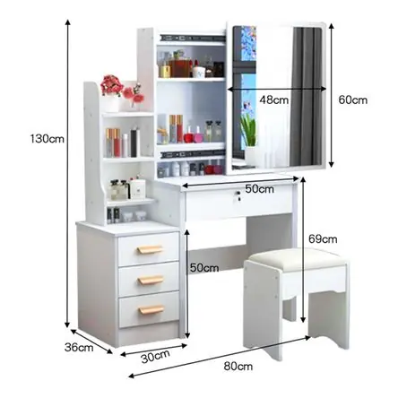 Tocador de Maquillaje con Espejo para dormitorio Prezzo Di Fabbrica