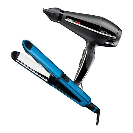 Combo BabylissPRO Alisadora Optima 3300 BBC3300TPE y Secador Black Magic B6400PE Subito Disponibile
