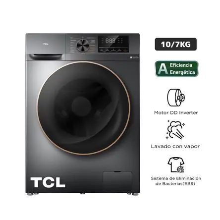 Moderno Lavaseca TCL Carga Frontal 10Kg/7Kg C2210WD Gris Oscuro