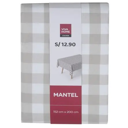 Garanzia Inclusa Mantel VIVA HOME Diseño1 Checks Assort Pdq (Modelo Aleatorio)