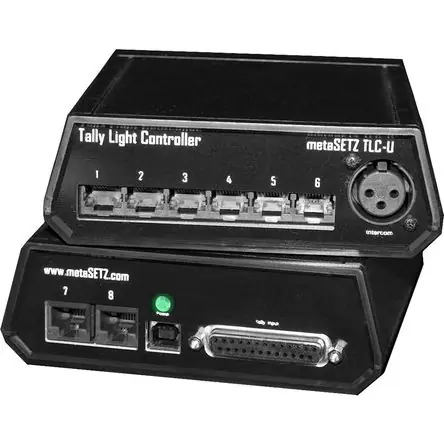 Garanzia Inclusa Controlador Universal Tally Digital Arts metaSETZ TLC-U con Entrada DE-37/DB-37, 8 Salidas Tally, Ta
