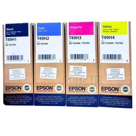 Kit Botella de Tinta EPson T49H x 4 colores de 140ml Original Promozione