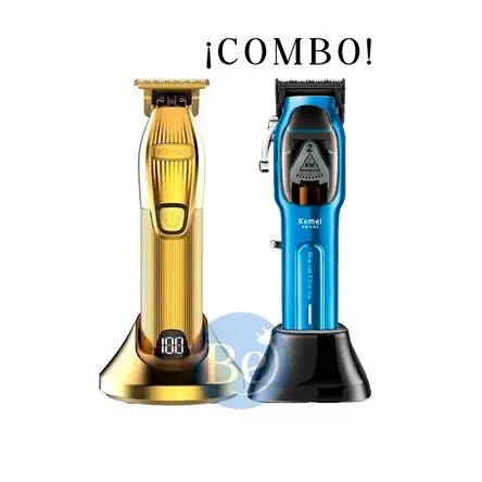 Moderno Combo Kemei Cortadora KM-1763 y Trimmer KM-I32S
