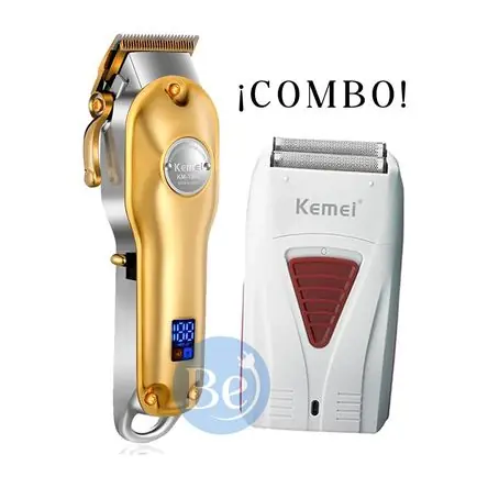 Combo Kemei Cortadora KM-1986 y Afeitadora Shaver KM-3382 Offerta