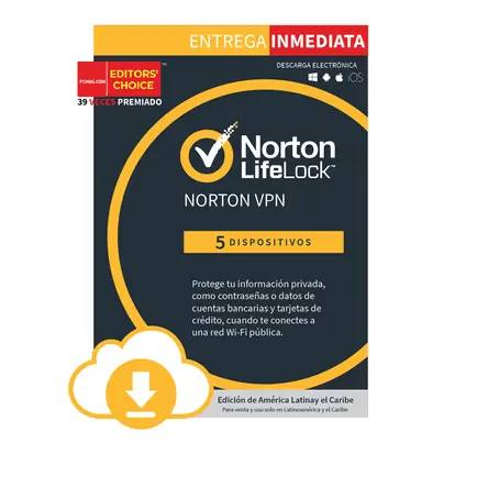 Norton VPN 5 dispositivos 2 Años Quantità Limitata