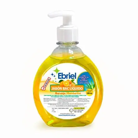 Compra Online Jabón líquido Naranja frasco 380ml Ebriel