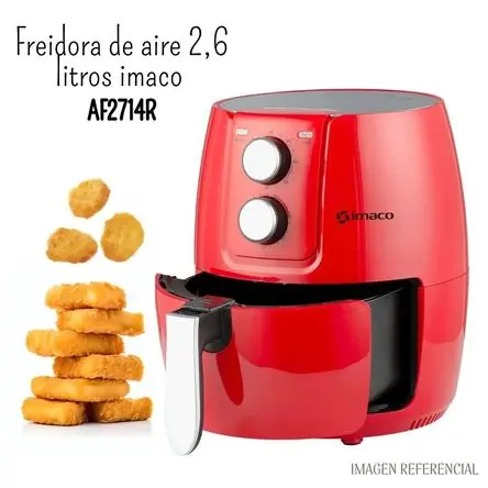 Freidora Imaco color Rojo 2.6 L -AF2714R Super Prezzo